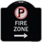 Signmission Fire Zone No Parking and Right Arrow Heavy-Gauge Aluminum Sign, 18" x 18", BS-1818-23973 A-DES-BS-1818-23973 - alternate 1